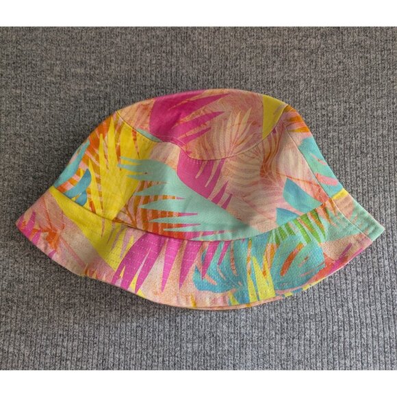 Bacardi Rum Branded Bucket Hat, Light Pastel Tropical Palm Pattern - Picture 2 of 3